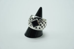 Bague Argent Onyx noir