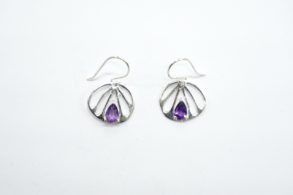 boucles d’oreilles argent améthyste