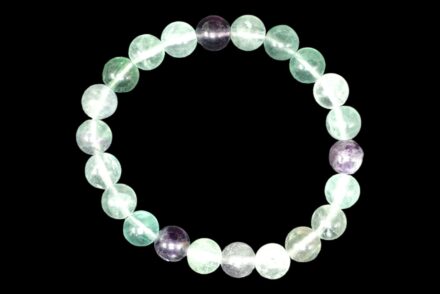 BRACELET pierres naturelles en agate vert/ violet