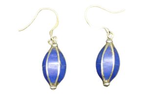 Boucles d’oreille tibétaines lapis-lazuli