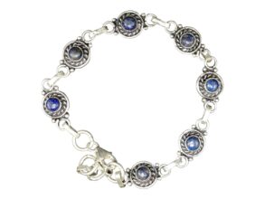 BRACELET ARGENT pierres naturelles Lapis-lazuli