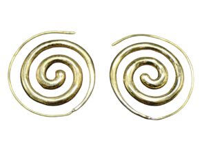 Boucles d’oreilles dorées créoles spirale