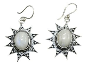 Boucles d’oreilles en Pierre de Lune