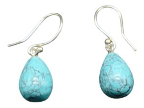 Boucles d’oreille tibétaines turquoise