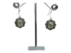 Boucles d’oreille en ARGENT et pierre CITRINE