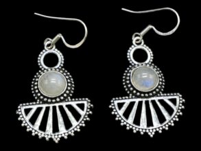 Boucles d’oreilles argent en Pierre de Lune