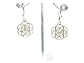 BOUCLES D’OREILLES FLEUR DE VIE EN ARGENT