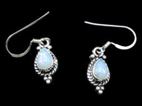 BOUCLES D’OREILLES ARGENT pierre de Larimar