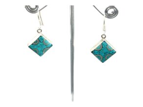 Boucles d’oreille tibétaines turquoise