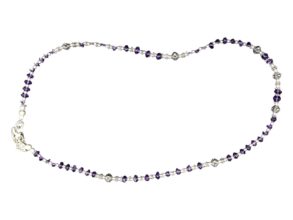 COLLIER ARGENT pierre naturelle AMETHYSTE