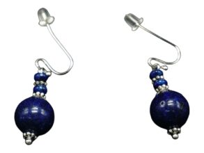 Boucles d’oreille tibétaines lapis-lazuli