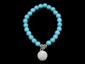 BRACELET pierre turquoise et un arbre de vie