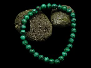 Bracelets pierres malachite 6mm