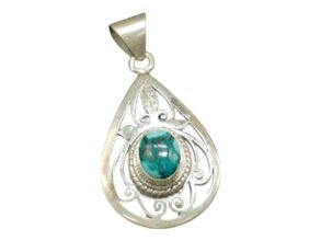 PENDENTIF ARGENT pierre aventurine