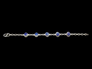 BRACELET ARGENT lapis-lazuli