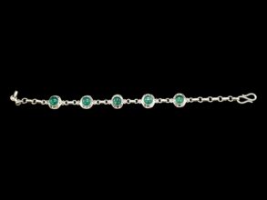 BRACELET ARGENT ONYX VERT