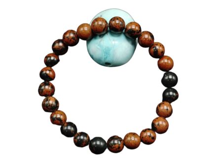 BRACELET pierres naturelles en agate brun, il convient à tous les poignets. Les perles sont rondes avec des nuances différentes. Ce bijou en pierres se porte seul ou avec d'autres bracelets de pierres